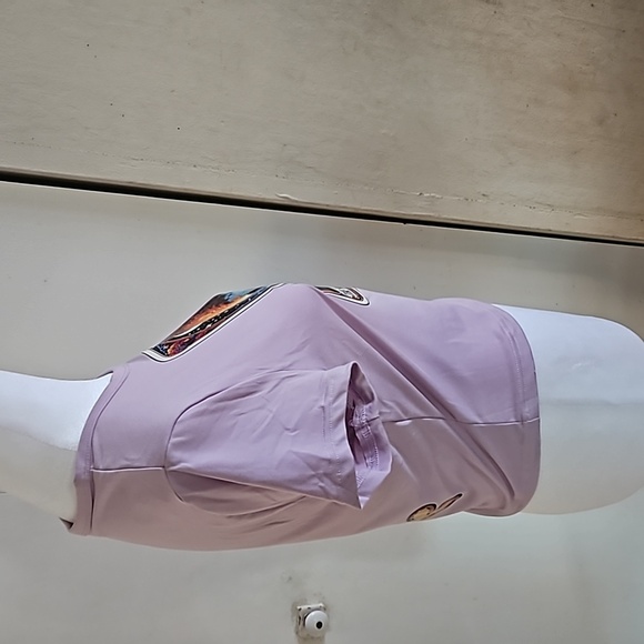 Upcycled Purple Crop Top  Hot Mess Express Graphic Tee Handmade OOAK Size L - Picture 14 of 17